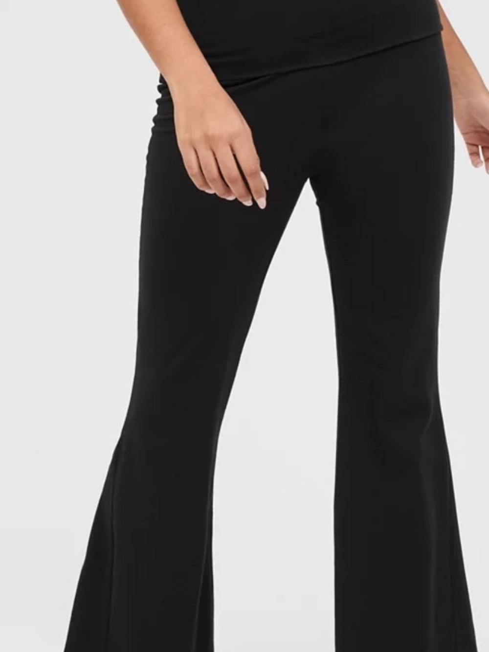 aerie Black Flared Ponte Bootcut Pants